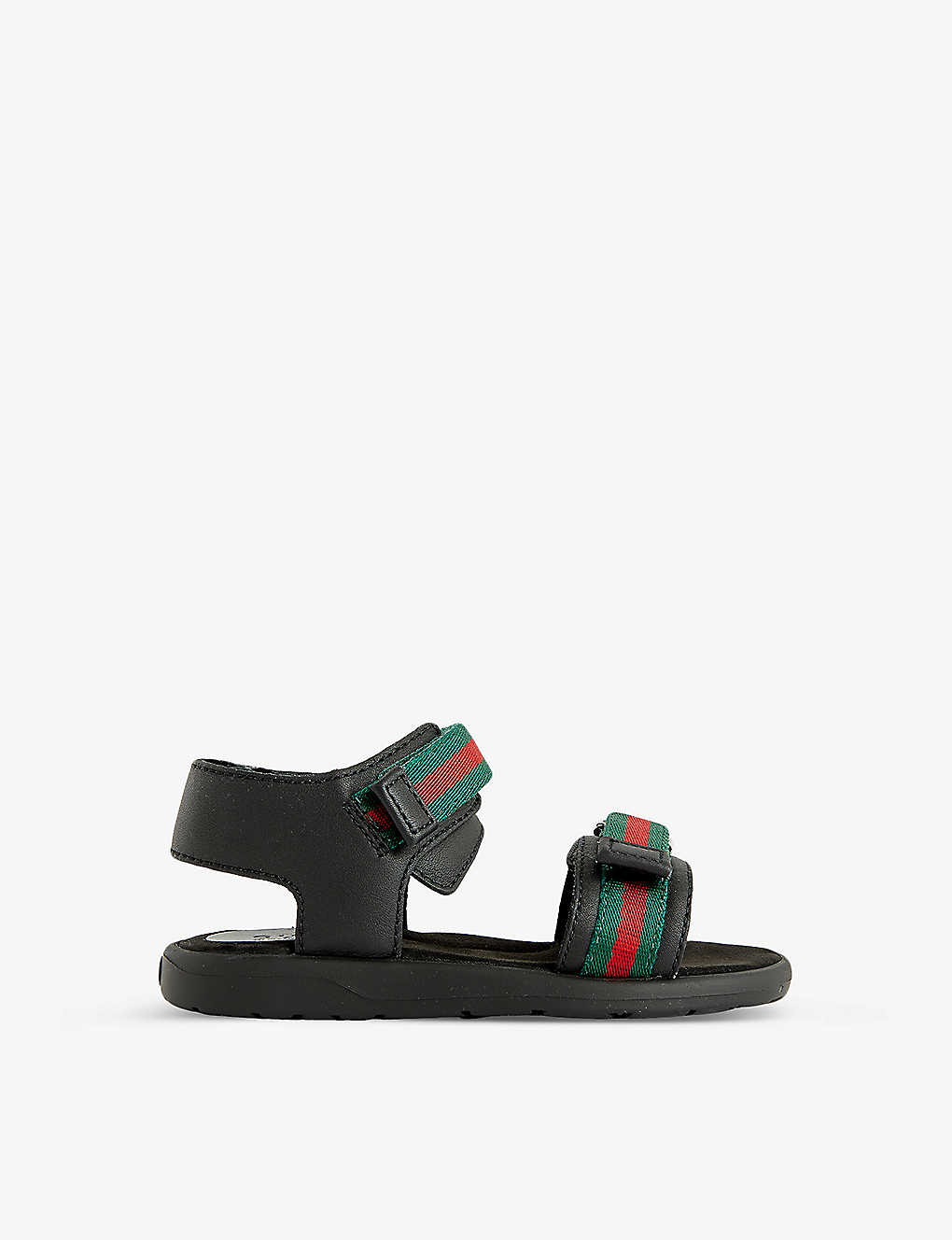 Gucci Kids' Web-strap Leather Sandals 1-5 Years In Multi-coloured