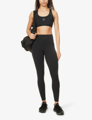 Shop Adidas By Stella Mccartney Women's Black True Purpose Power Impact Stretch-recycled-polyester Sports