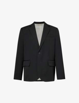 Shop Diomene Single-breasted Notched-lapel Wool Blazer In Meteroide