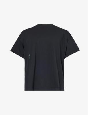 Diomene Mens Meteroide Micro-embroidered Crewneck Cotton-jersey T-shirt In Meteroide
