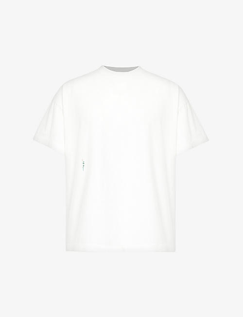 DIOMENE: Micro-embroidered crewneck cotton-jersey T-shirt