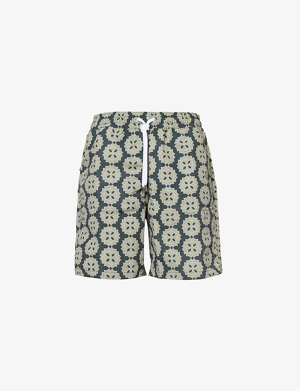 Frescobol Carioca Board Medalhao Recycled-polyester Swim Shorts In Multi-coloured