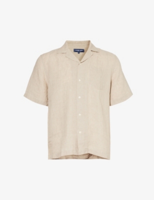 FRESCOBOL CARIOCA: Angelo patch-pocket regular-fit linen shirt