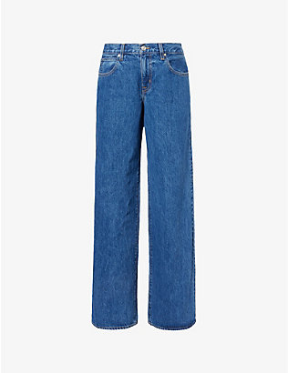 SLVRLAKE: Mica wide-leg mid-rise jeans
