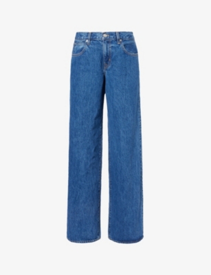 SLVRLAKE SLVRLAKE WOMENS SWEET MEMORY MICA WIDE-LEG MID-RISE JEANS