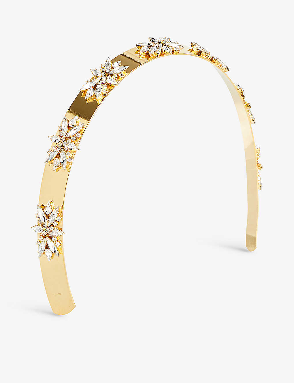 Lelet Ny Womens Gold Martha Swarovski Crystal-embellished Stainless-steel Headband