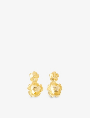 Lelet Ny Womens Gold Eden 14ct Yellow Gold-plated Stainless-steel Earrings