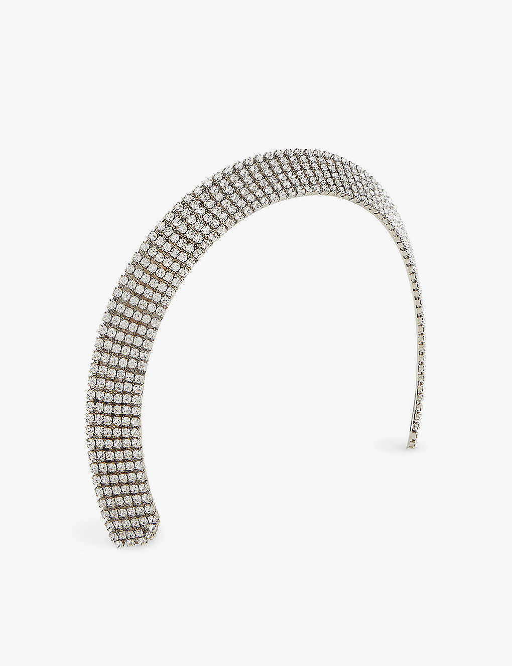 Lelet Ny Womens Rhodium Leonie Swarovski-crystal Stainless-steel Headband