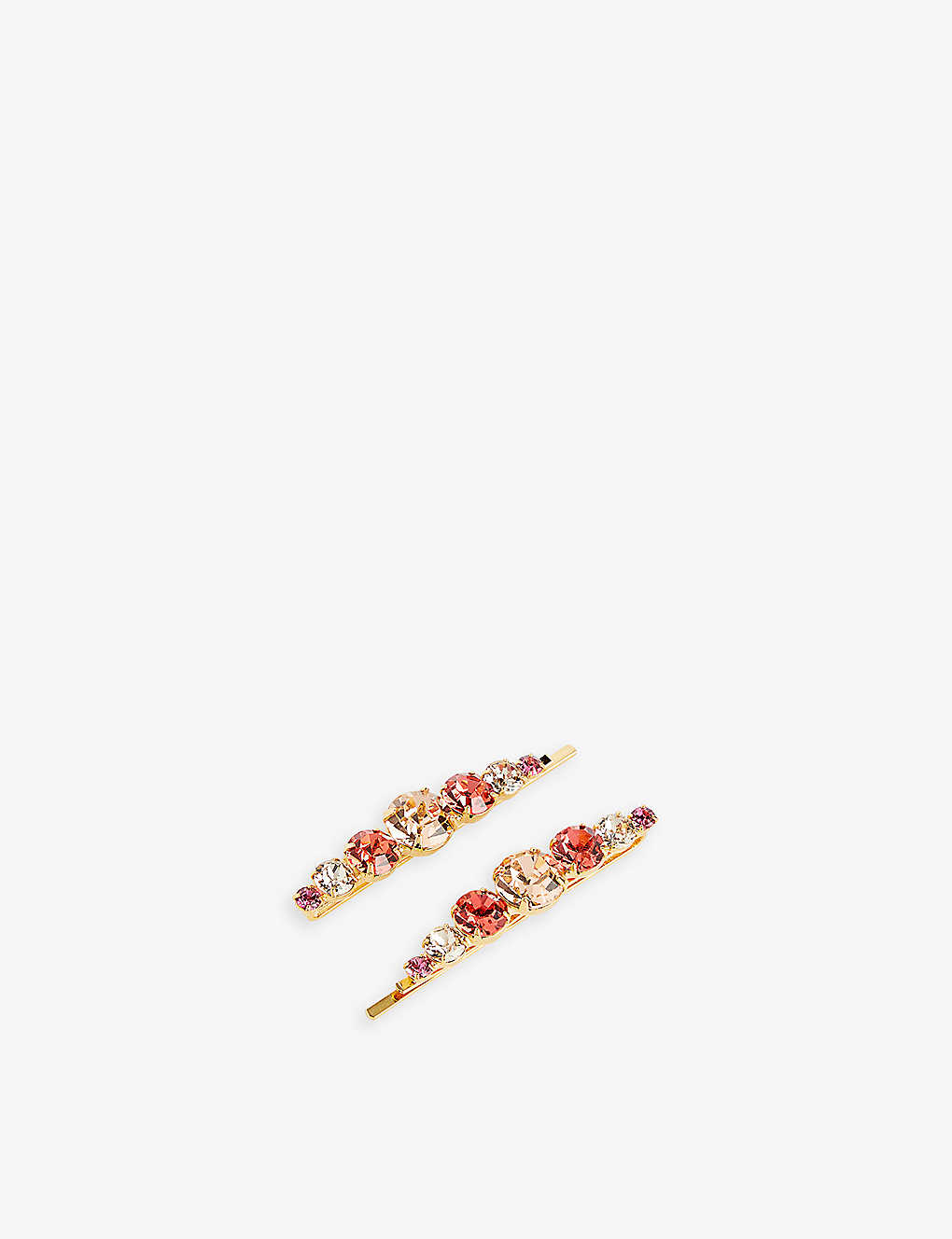 Lelet Ny Womens Scarlet Maci 14ct Yellow Gold-plated Stainless-steel Hairpin Set Of Two