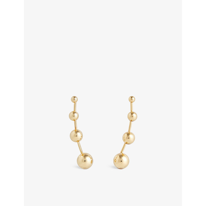 Lelet Ny Womens Gold Ball 14ct Yellow Gold-plated Metal Earrings