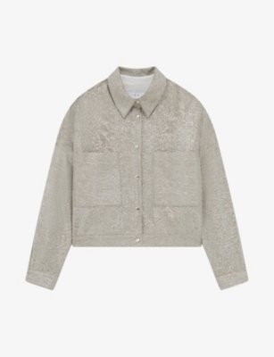 Iro Veste Raccourcie En Jersey Lurex Suzel In Bei76