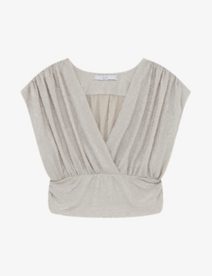 Shop Iro Storia Lurex-thread Jersey Top In Ecr26