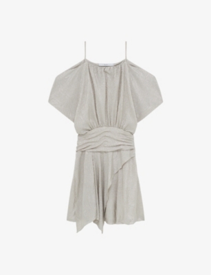Iro Siranne Draped Open-shoulder Mini Dress In Ecr26