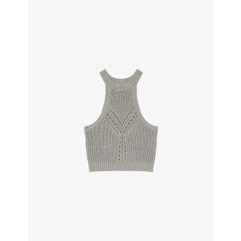 Shop Iro Women's Gry33 Fza Halter-neck Sleeveless Knitted Vest