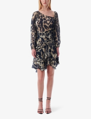Shop Iro Women's Bei05 Judithe Leopard-print Woven Mini Dress