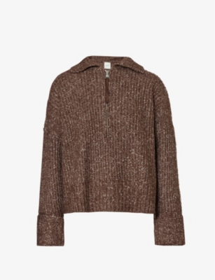 VARLEY: Amelia half-zip knitted jumper
