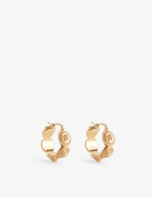 VERSACE: Tribute Medusa gold-toned metal earrings