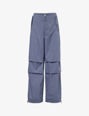 DION LEE: Parachute wide-leg mid-rise cotton-blend trousers