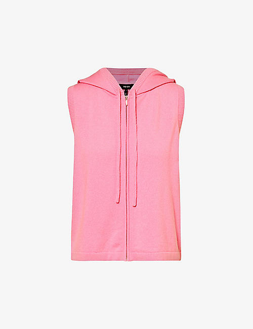 ME AND EM: Relaxed-fit sleeveless cashmere knitted hoody