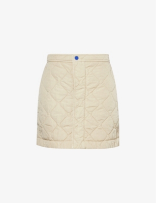 Burberry Womens Soap Quilted High-waist Shell Mini Skirt