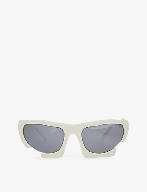 HELIOT EMIL: Axially rectangle-frame polyurethane sunglasses