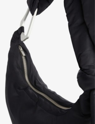Shop Heliot Emil Black Attache Carabiner-buckle Shell Cross-body Bag