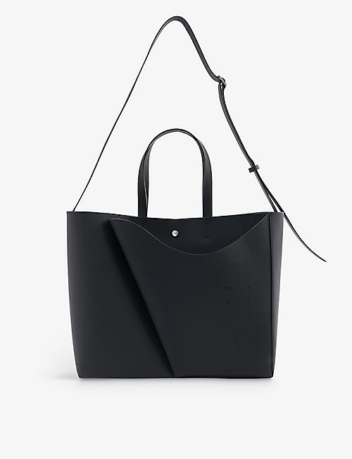 HELIOT EMIL: Hyperbolae adjustable-strap leather-blend tote bag