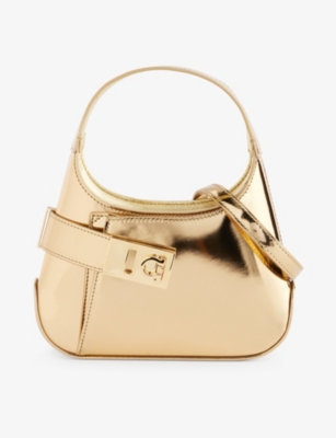 FERRAGAMO: Archive branded-plaque leather shoulder bag