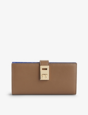 Ferragamo Womens Clay Hug Bi-colour Leather Wallet