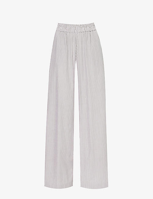 VIKTORIA & WOODS: Cruiser mid-rise straight-leg cotton trousers