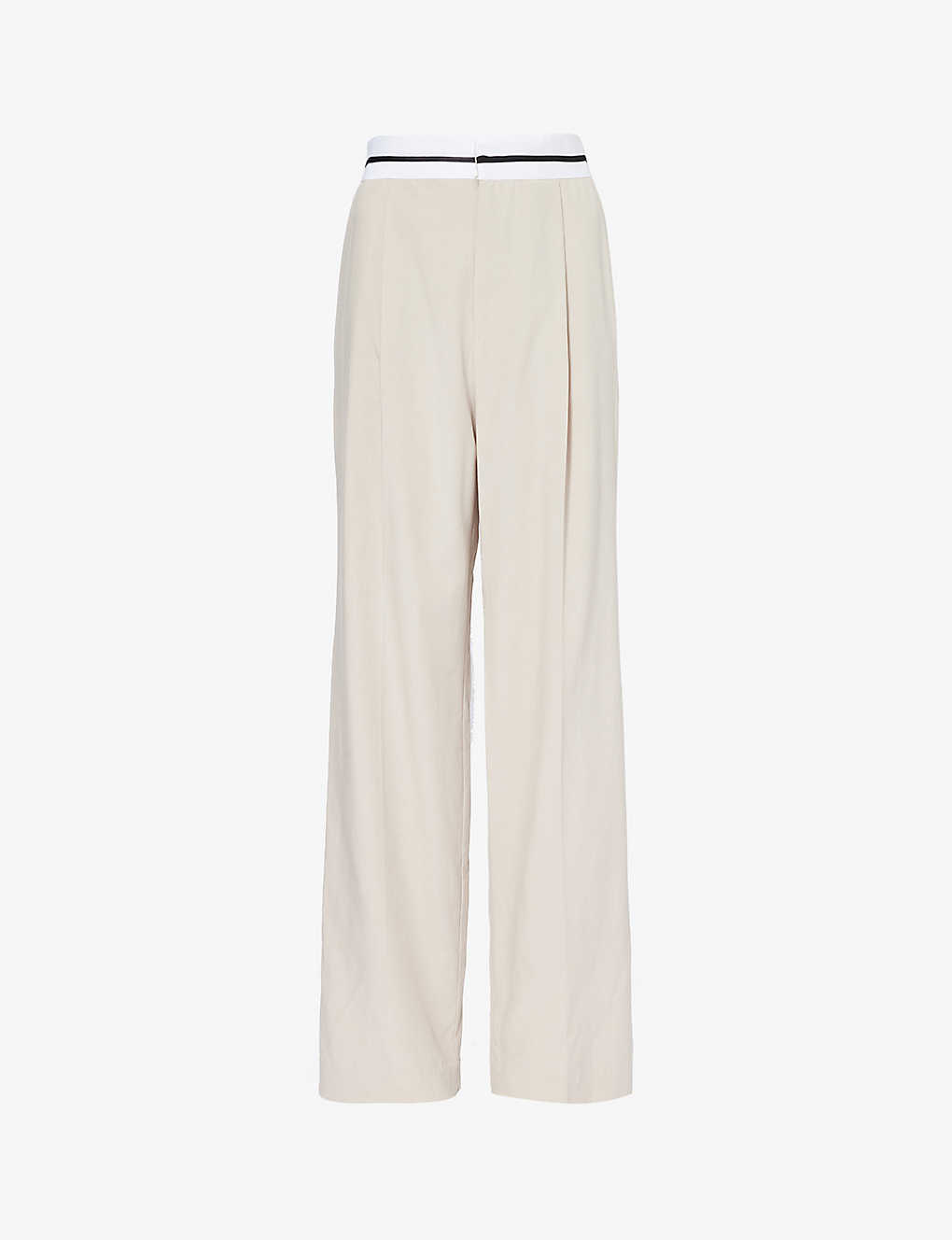 Viktoria & Woods Wilson Elasticated-waistband Straight-leg Relaxed-fit Cotton And Linen-blend Trousers In Cream