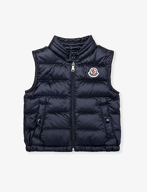 MONCLER: Amaury padded shell-down gilet 3-36 months