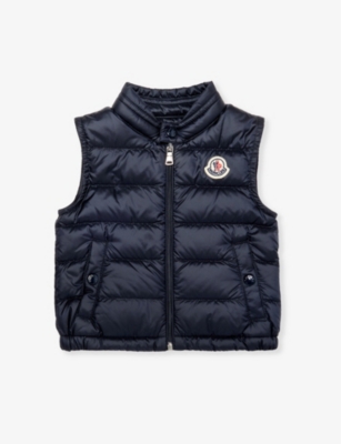 MONCLER MONCLER NAVY AMAURY PADDED SHELL-DOWN GILET 3-36 MONTHS