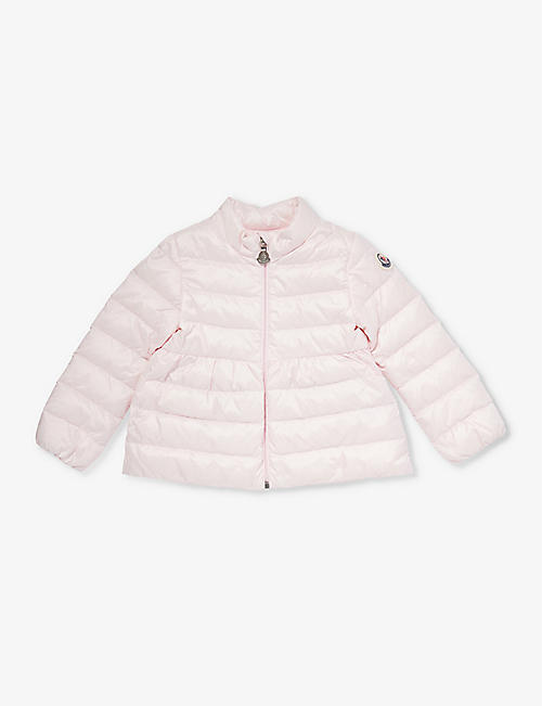 MONCLER: Joelle logo-patch shell-down jacket 6 months-3 years