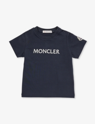 MONCLER: Logo-print short-sleeve cotton-jersey T-shirt 3-36 months