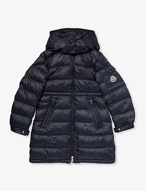 MONCLER: Meillon logo-patch shell-down jacket 8-14 years