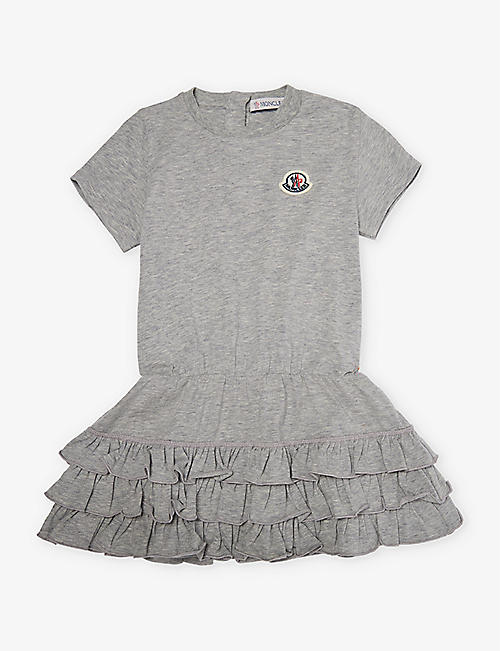 MONCLER: Brand-patch stretch-cotton dress 6 months-3 years