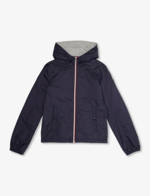 MONCLER: Urville brand-patch shell jacket 4-10 years