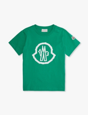 MONCLER: Logo-print short-sleeve cotton-jersey T-shirt 4-14 years