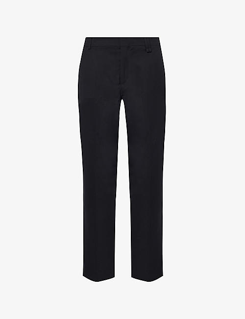 SIMONE ROCHA: Pressed-crease straight-leg mid-rise wool trousers
