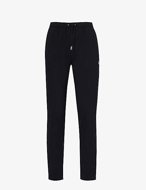 FRED PERRY: Logo-embroidered contrast-trim cotton-jersey jogging bottoms