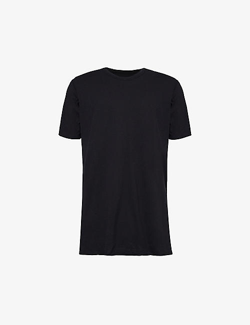 BORIS BIDJAN SABERI: Exposed-seam raw-trim cotton T-shirt