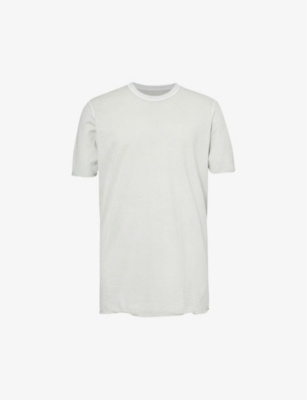 Boris Bidjan Saberi Mens Laguna Exposed-seam Raw-trim Cotton T-shirt