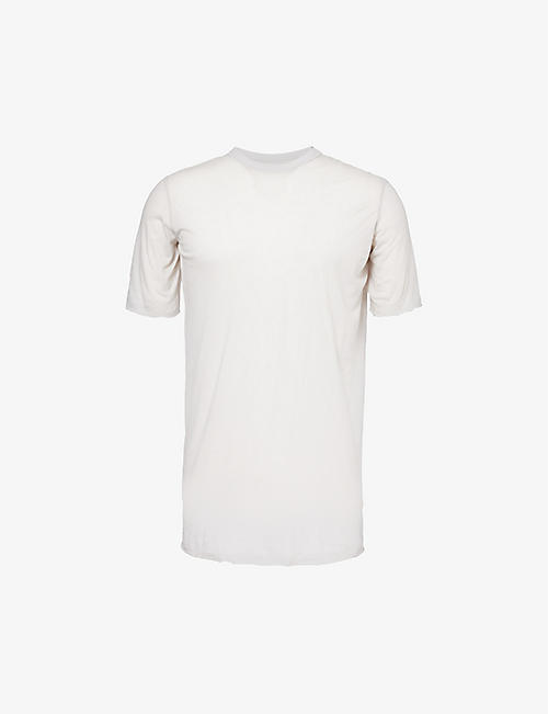 BORIS BIDJAN SABERI: Exposed-seam raw-trim cotton and cashmere-blend T-shirt