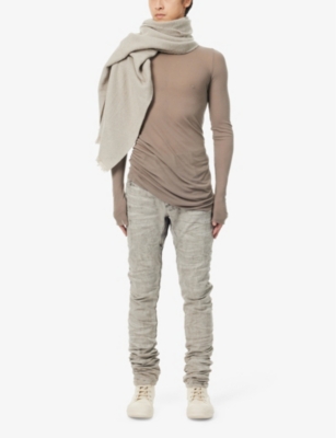 Shop Boris Bidjan Saberi Asymmetric-waist Drawstring-trim Regular-fit In Punk Grey