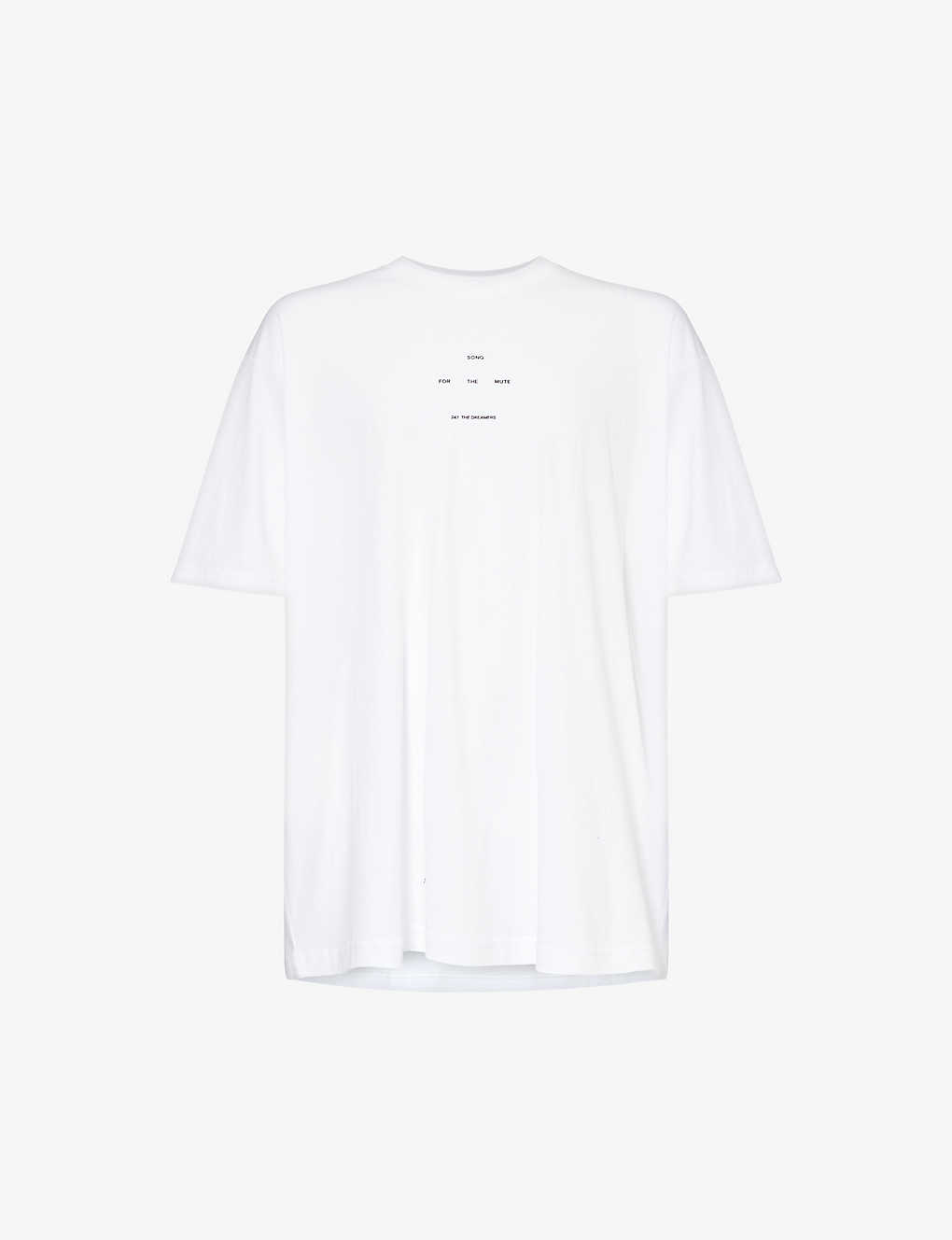 Shop Song For The Mute Men's White Graphic-print Relaxed-fit Cotton-jersey T-shirt