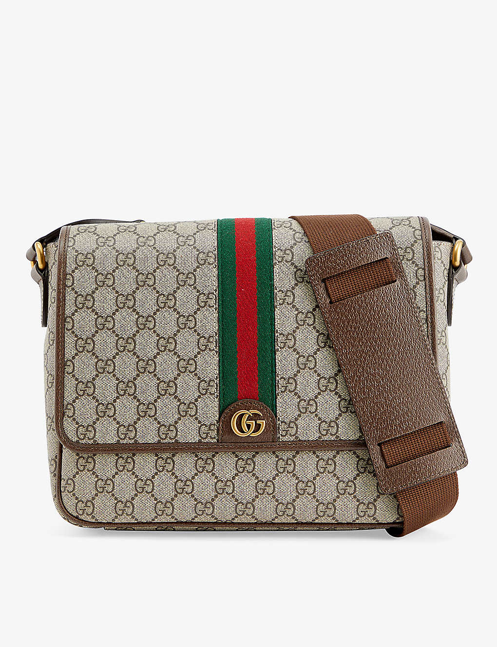 Gucci Monogram-pattern Coated-canvas Cross-body Bag In Beb/nacer/vrv/nac