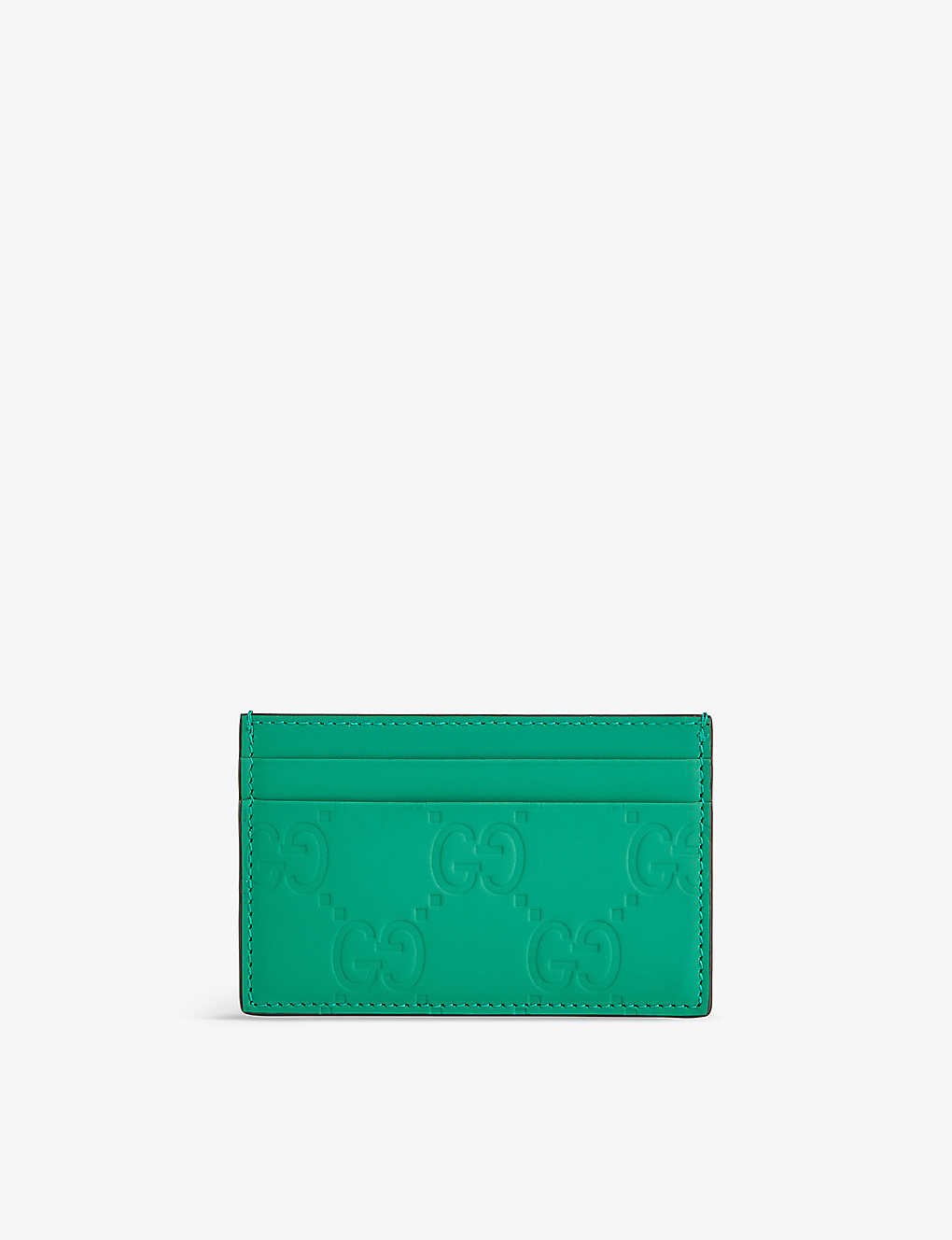 Gucci New Shamarock Monogram-embellished Leather Card Holder
