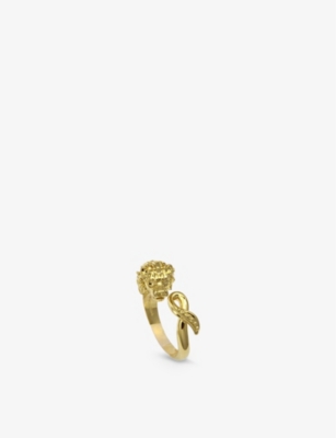 LA MAISON COUTURE: Miphologia Vintage lion-shaped 18ct gold-plated brass ring