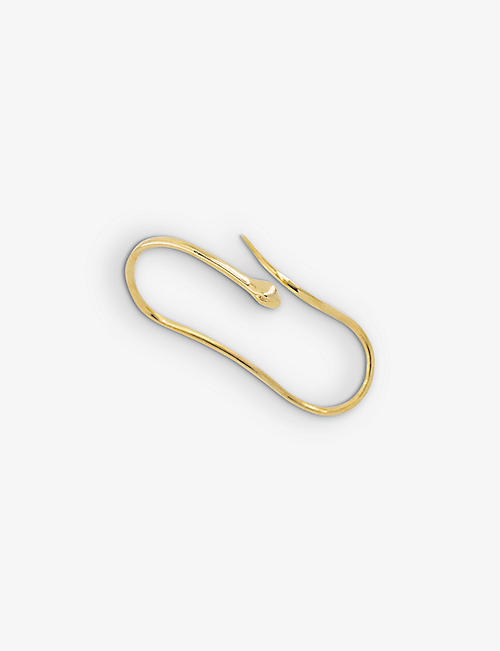 LA MAISON COUTURE: Miphologia Jewelry Snake Palm 18ct yellow gold-plated brass cuff bracelet
